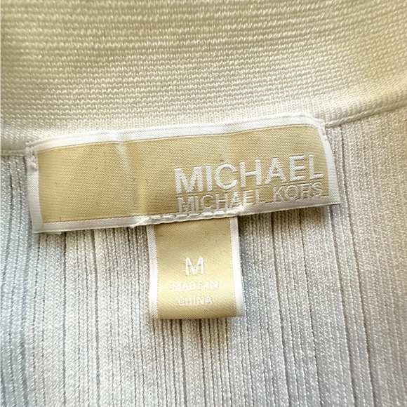 MICHAEL KORS Ribbed Stretch Viscose Polo |SIZE M| - Picture 5 of 8